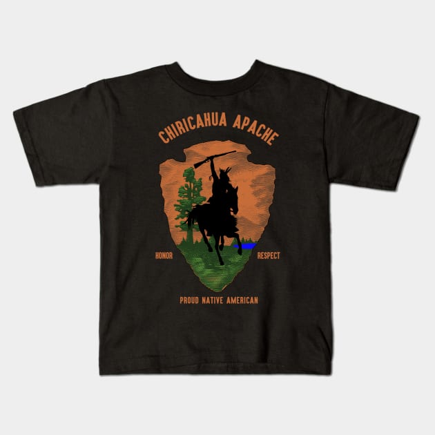 CHIRICAHUA APACHE  tribe Native American Indian Retro Arrow Kids T-Shirt by The Dirty Gringo